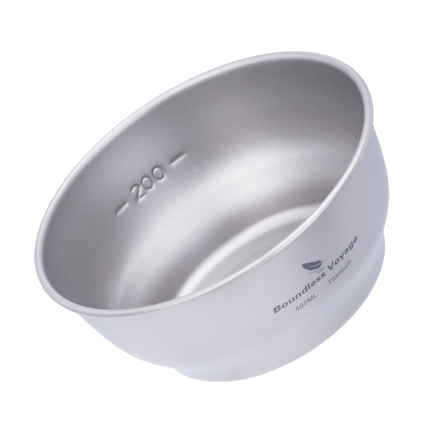 Boundless Voyage 400ml Ultralight Titanium Camping Bowl | Single-Wall Portable Outdoor Dish for Hiking, Backpacking & Travel Ti1105T