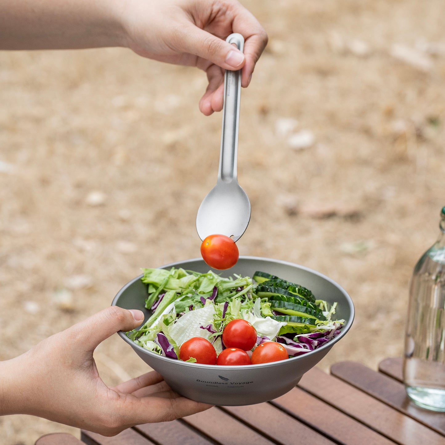 Boundless Voyage 600ml/800ml Pure Titanium Camping Bowl | Ultralight Single-Wall Portable Outdoor Dish for Hiking, Backpacking & Travel Ti1106T/Ti1107T