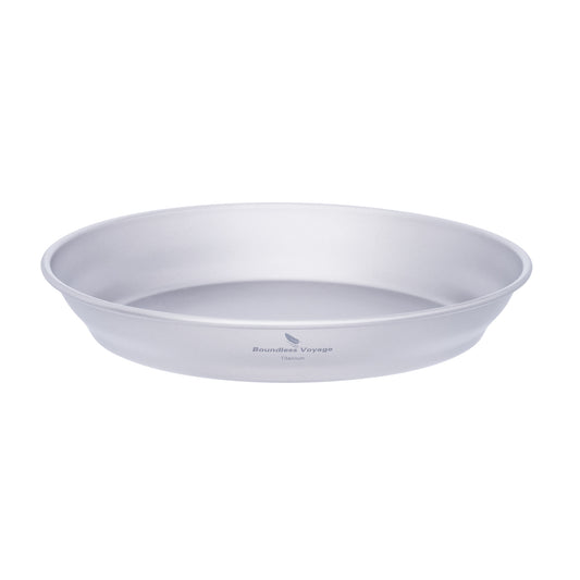 Boundless Voyage Pure Titanium Pan Plate, Ultralight Single-Wall Camping Tableware Dish for Outdoor Cooking, Hiking & Backpacking Ti1108T / Ti1109T