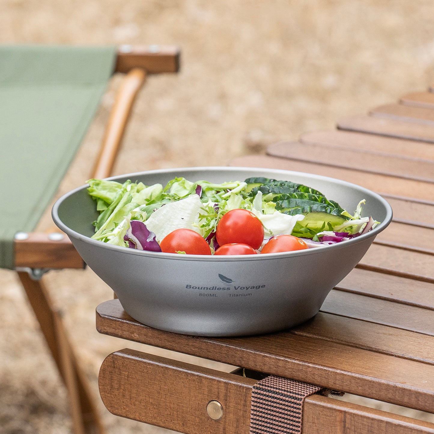 Boundless Voyage Sandblasted Ultralight Pure Titanium 5Pcs Tableware Cookware Set, 3 Bowls + 2 Plates with Storage Carry Bag, Portable Outdoor Camping Dish Pan for Hiking Travel Ti1110T
