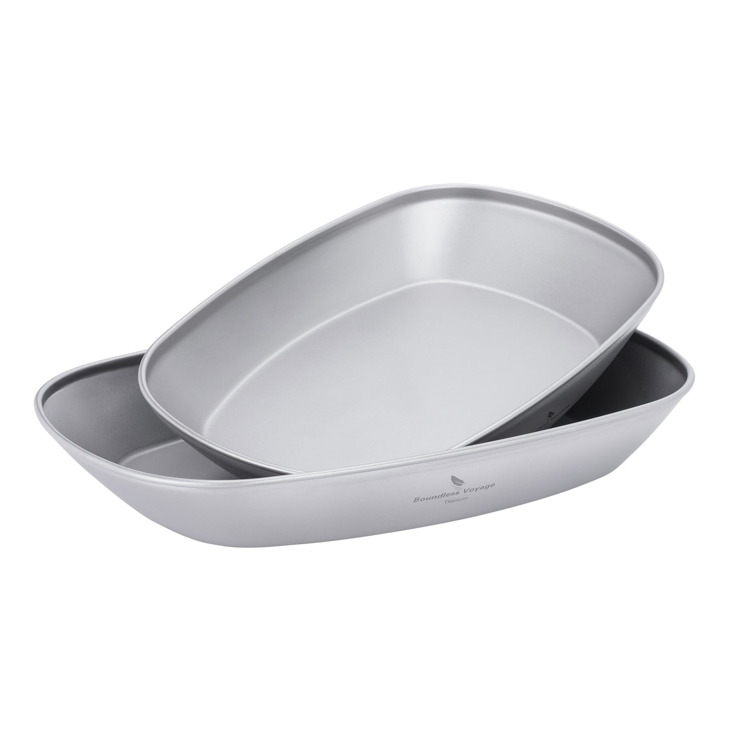 Boundless Voyage Ultralight Pure Titanium Plate, Portable Outdoor Camping Dish with Mesh Carry Bag for Hiking Backpacking Picnic Daily‑Use Tableware Ti1143T
