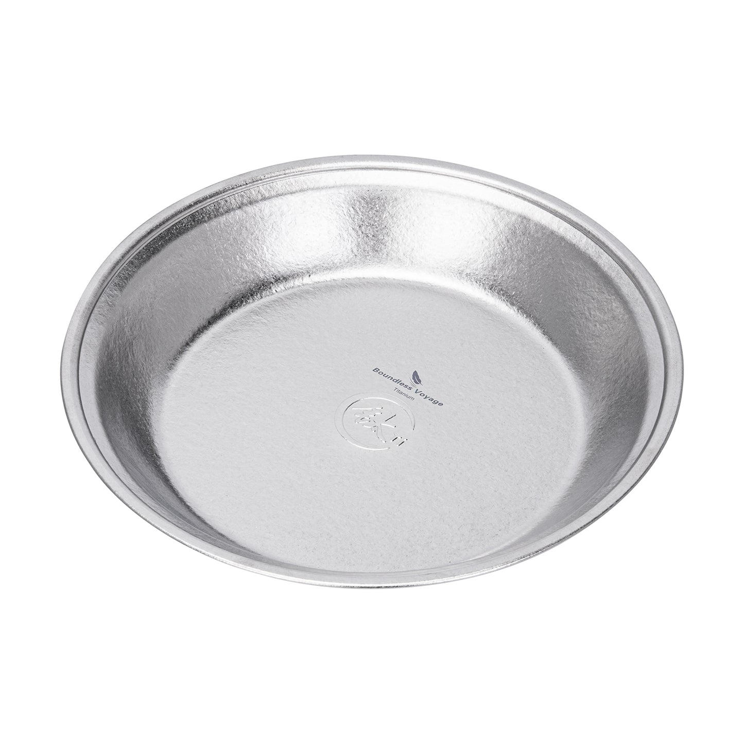 Boundless Voyage Titanium Round Plate 0.5mm Ultralight Coating-Free Dinner Dish for Camping Picnic Home Kitchen Ti1150T-Ti1154T