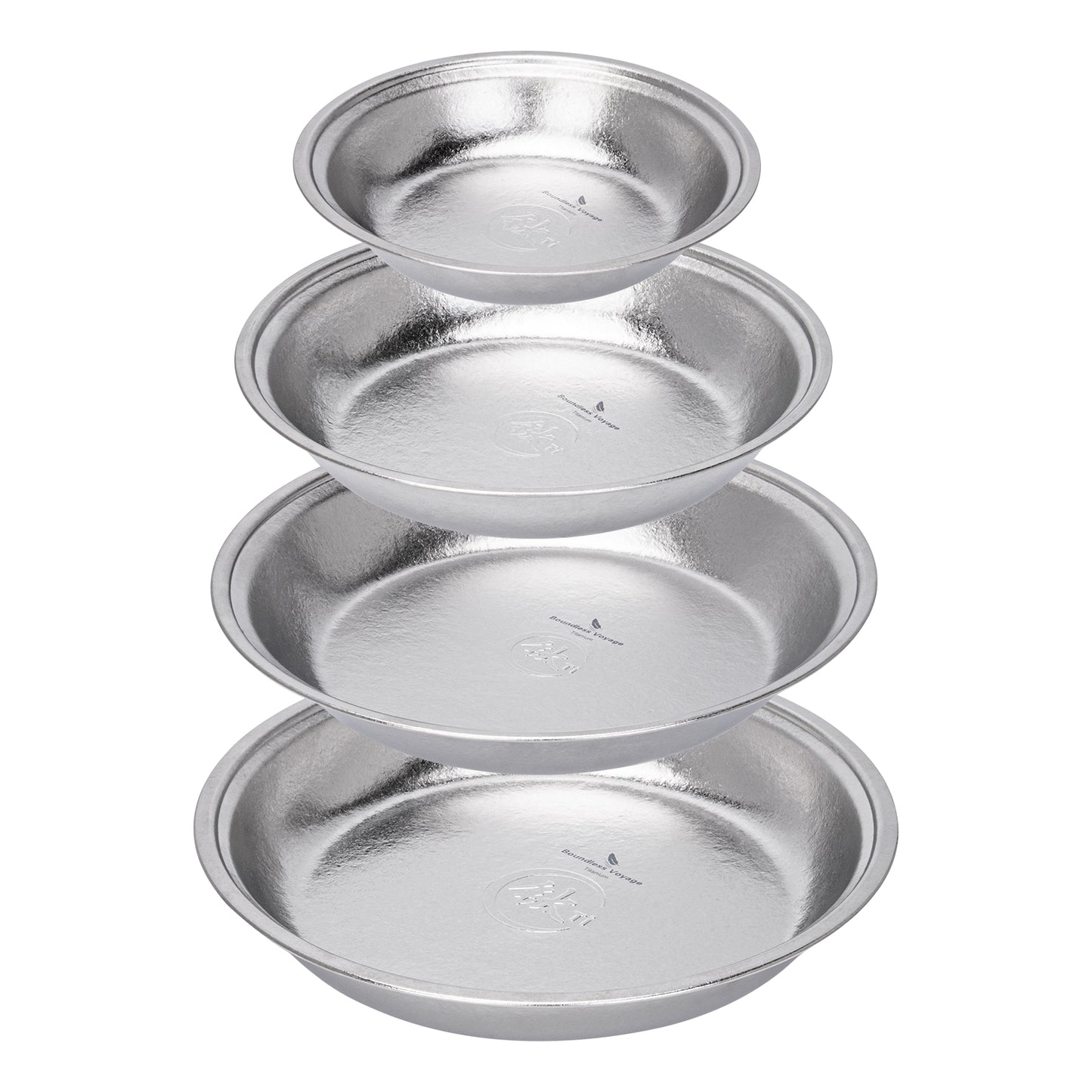 Boundless Voyage Titanium Round Plate 0.5mm Ultralight Coating-Free Dinner Dish for Camping Picnic Home Kitchen Ti1150T-Ti1154T