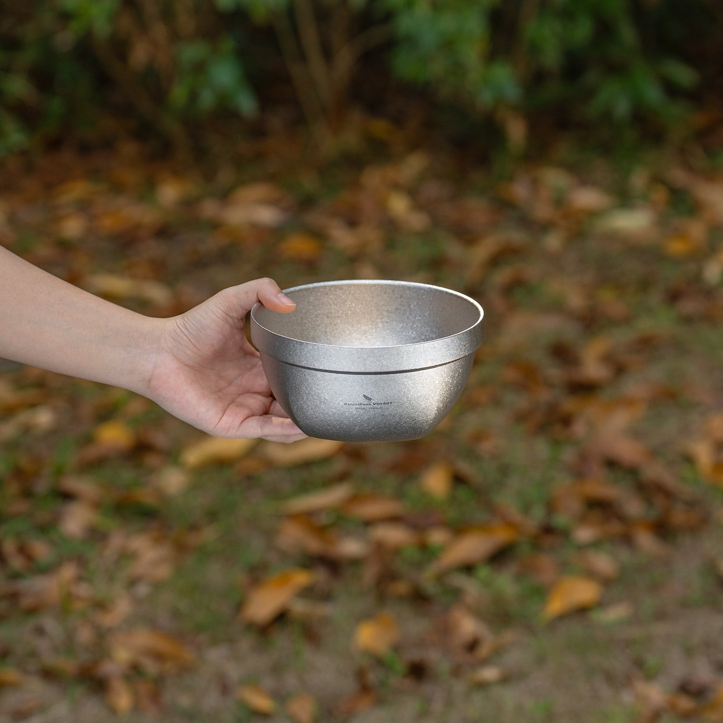 Boundless Voyage Crystallized Double Walled Pure Titanium Bowl 500ml / 800ml | Ultralight Portable Metal Tableware for Oatmeal, Rice, Soup, Outdoor Camping & Daily Home Use Ti1161T-Ti1163T