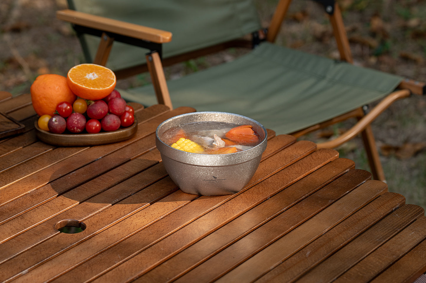 Boundless Voyage Crystallized Double Walled Pure Titanium Bowl 500ml / 800ml | Ultralight Portable Metal Tableware for Oatmeal, Rice, Soup, Outdoor Camping & Daily Home Use Ti1161T-Ti1163T