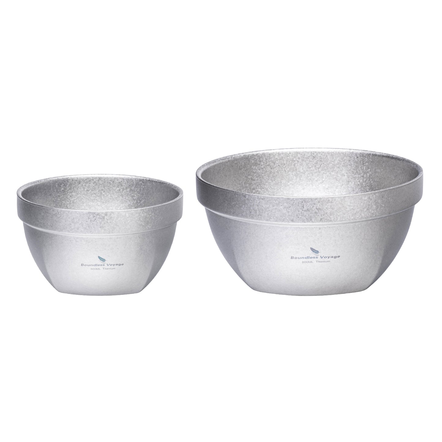 Boundless Voyage Crystallized Double Walled Pure Titanium Bowl 500ml / 800ml | Ultralight Portable Metal Tableware for Oatmeal, Rice, Soup, Outdoor Camping & Daily Home Use Ti1161T-Ti1163T