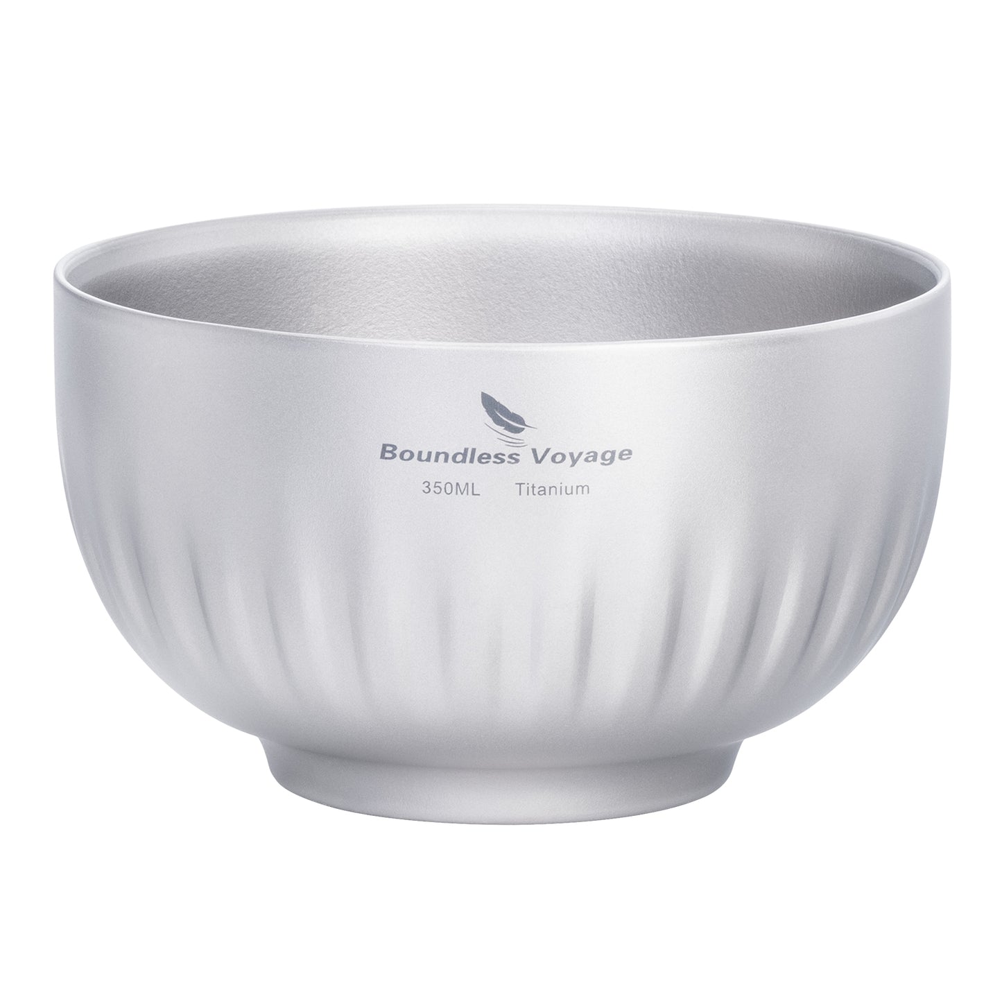 Boundless Voyage Double Walled Pure Titanium Bowl 350ml / 500ml | Ultralight Portable Metal Tableware for Oatmeal, Rice, Soup, Camping & Outdoor Use Ti1164T-Ti1166T