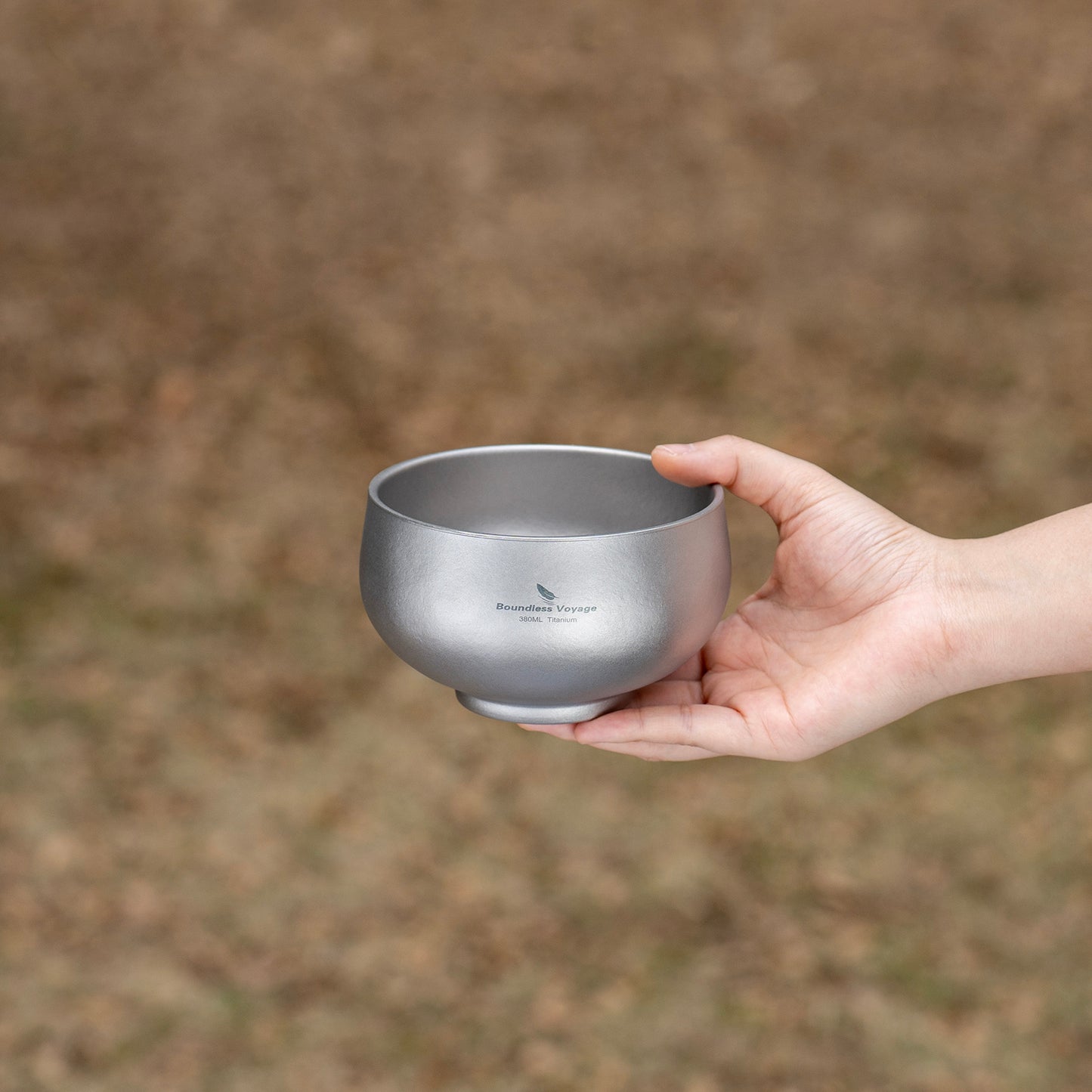 Boundless Voyage Sandblasted Double Walled Pure Titanium Bowl 380ml / 950ml / 2000ml | Lightweight Reusable Camping Tableware for Hiking Backpacking Picnic & Daily Home Use Ti1167A-Ti1167D