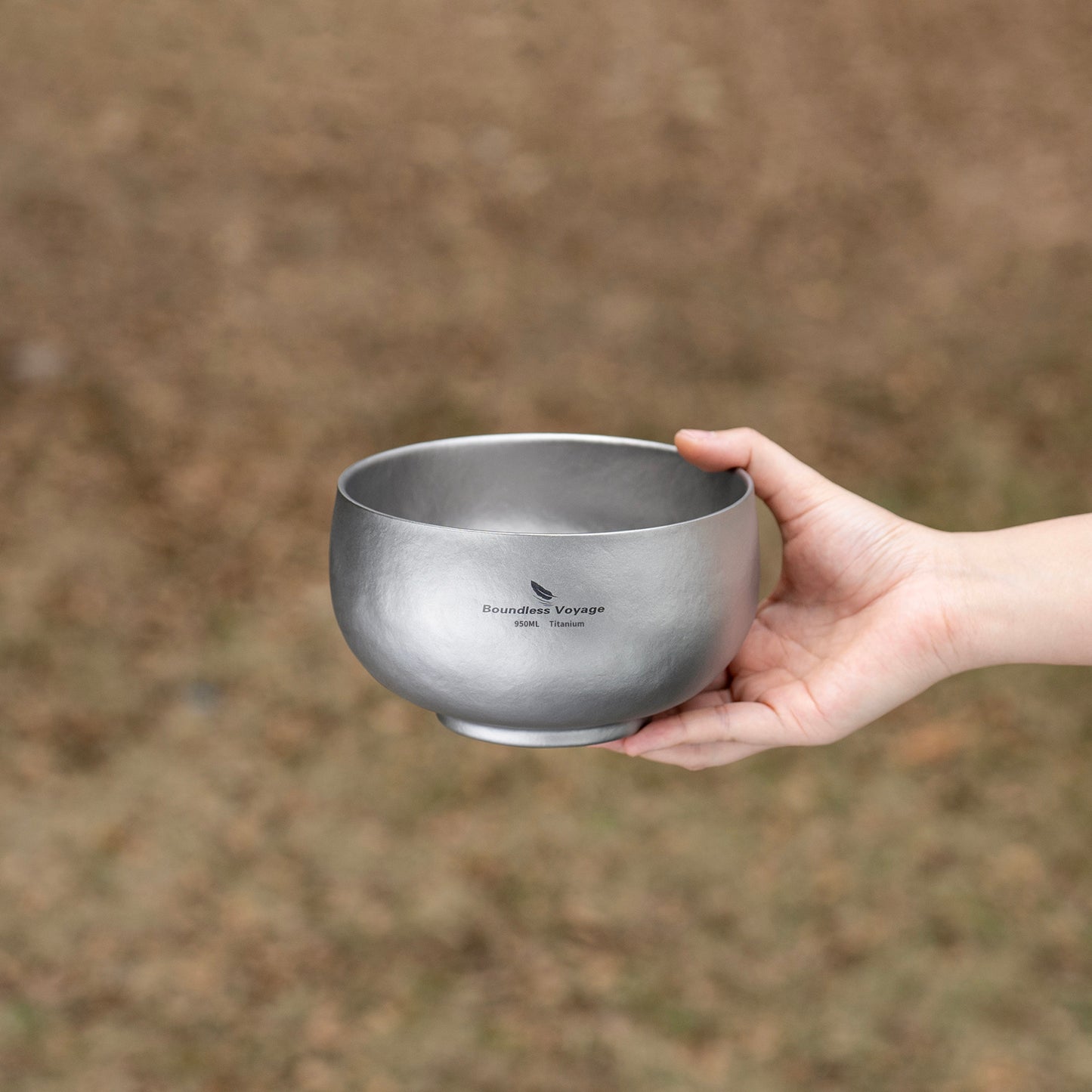 Boundless Voyage Double Walled Titanium Bowl 380ml / 950ml / 2000ml Lightweight Camping Bowls Titanium Reusable Bowl for Outdoor Hiking Backpacking Picnic Home