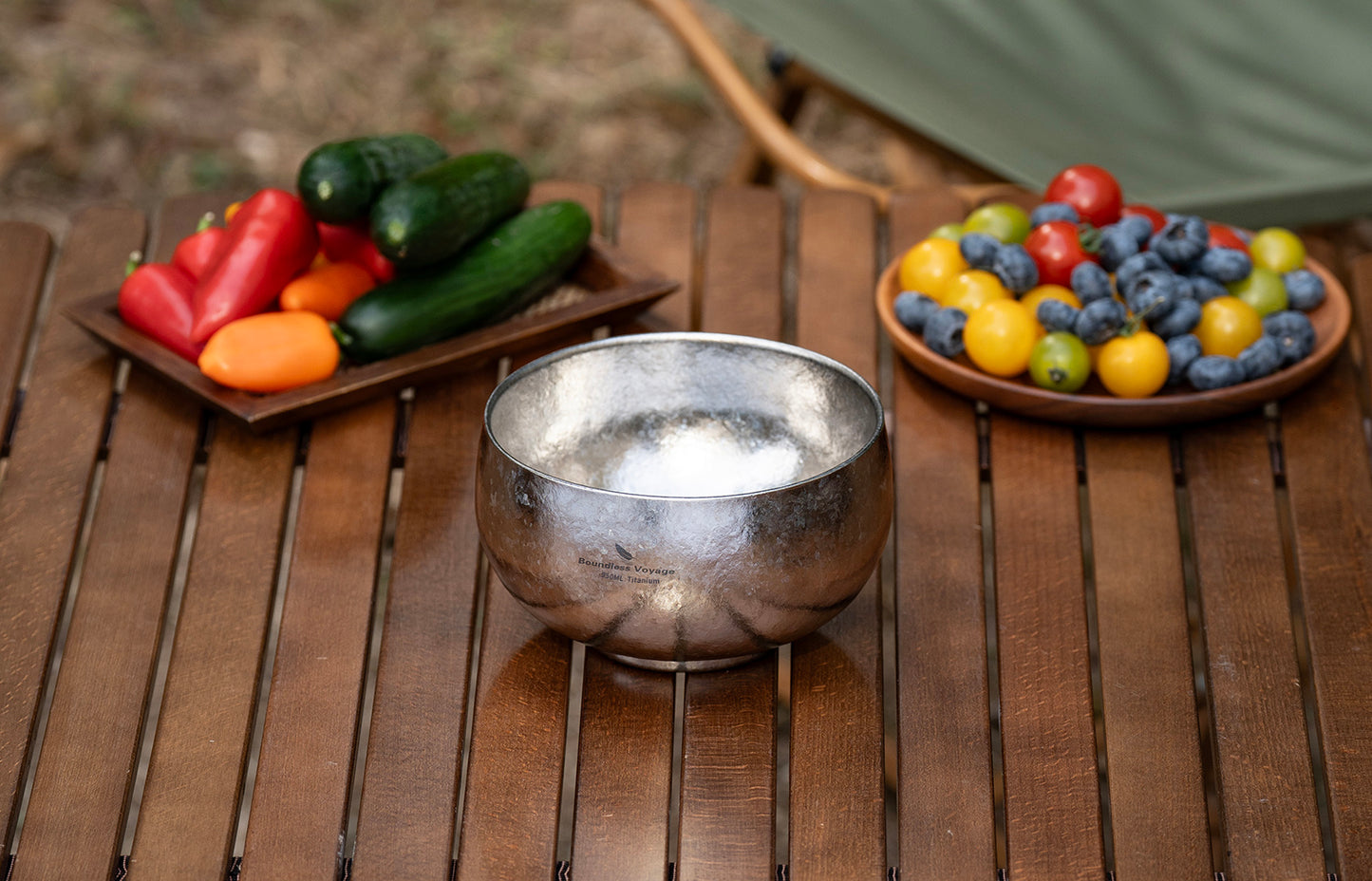 Boundless Voyage High-Temp Crystallized Double Walled Pure Titanium Bowl 380ml / 950ml / 2000ml | Lightweight Reusable Camping Tableware for Hiking Backpacking Picnic & Daily Home Use Ti1167A-Ti1167D