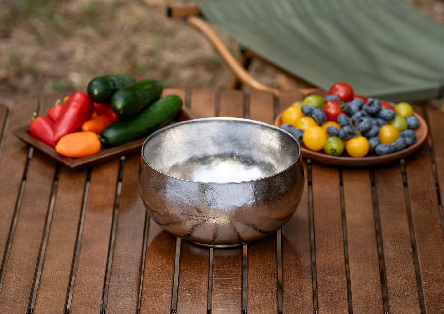 Boundless Voyage High-Temp Crystallized Double Walled Pure Titanium Bowl 380ml / 950ml / 2000ml | Lightweight Reusable Camping Tableware for Hiking Backpacking Picnic & Daily Home Use Ti1167A-Ti1167D