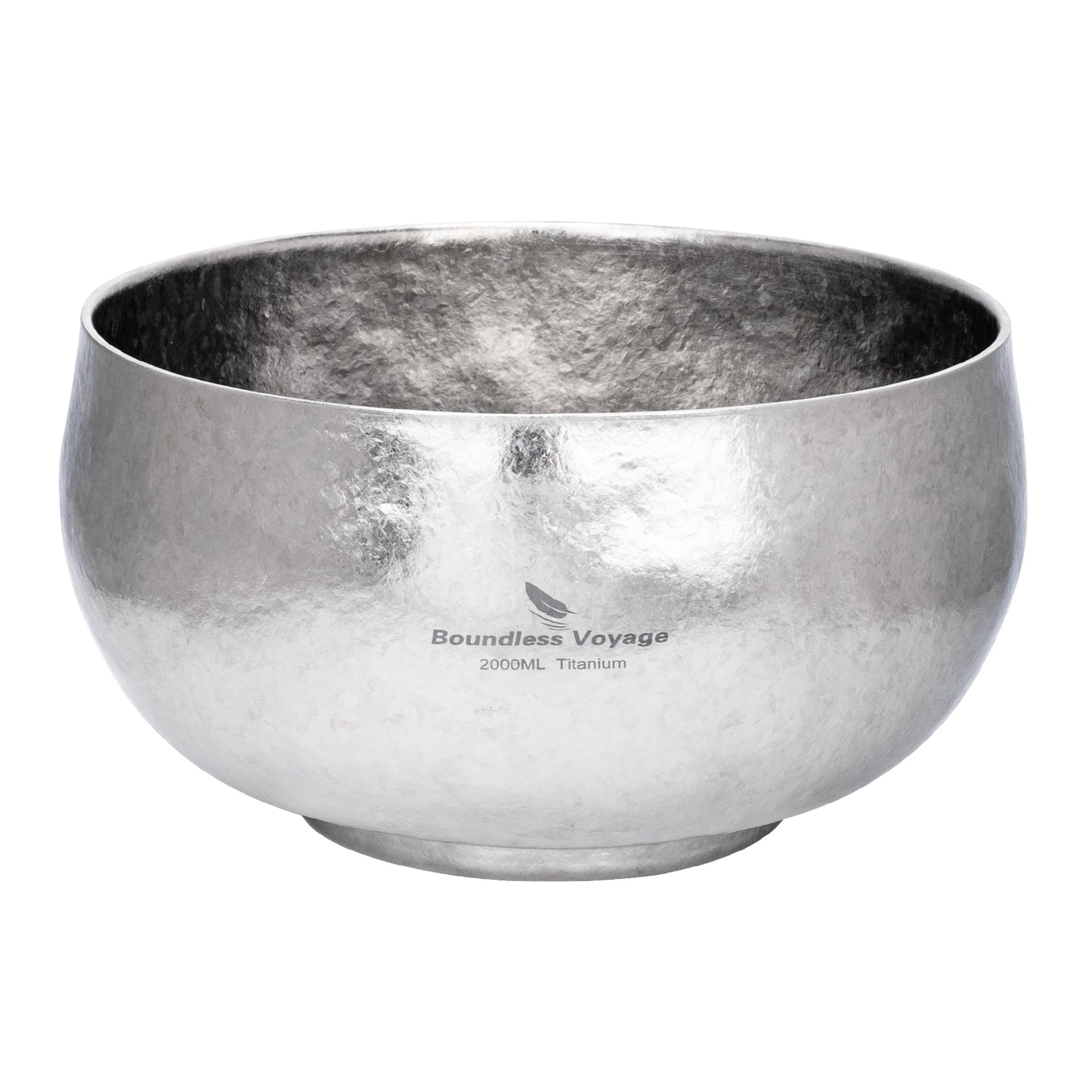 Boundless Voyage High-Temp Crystallized Double Walled Pure Titanium Bowl 380ml / 950ml / 2000ml | Lightweight Reusable Camping Tableware for Hiking Backpacking Picnic & Daily Home Use Ti1167A-Ti1167D