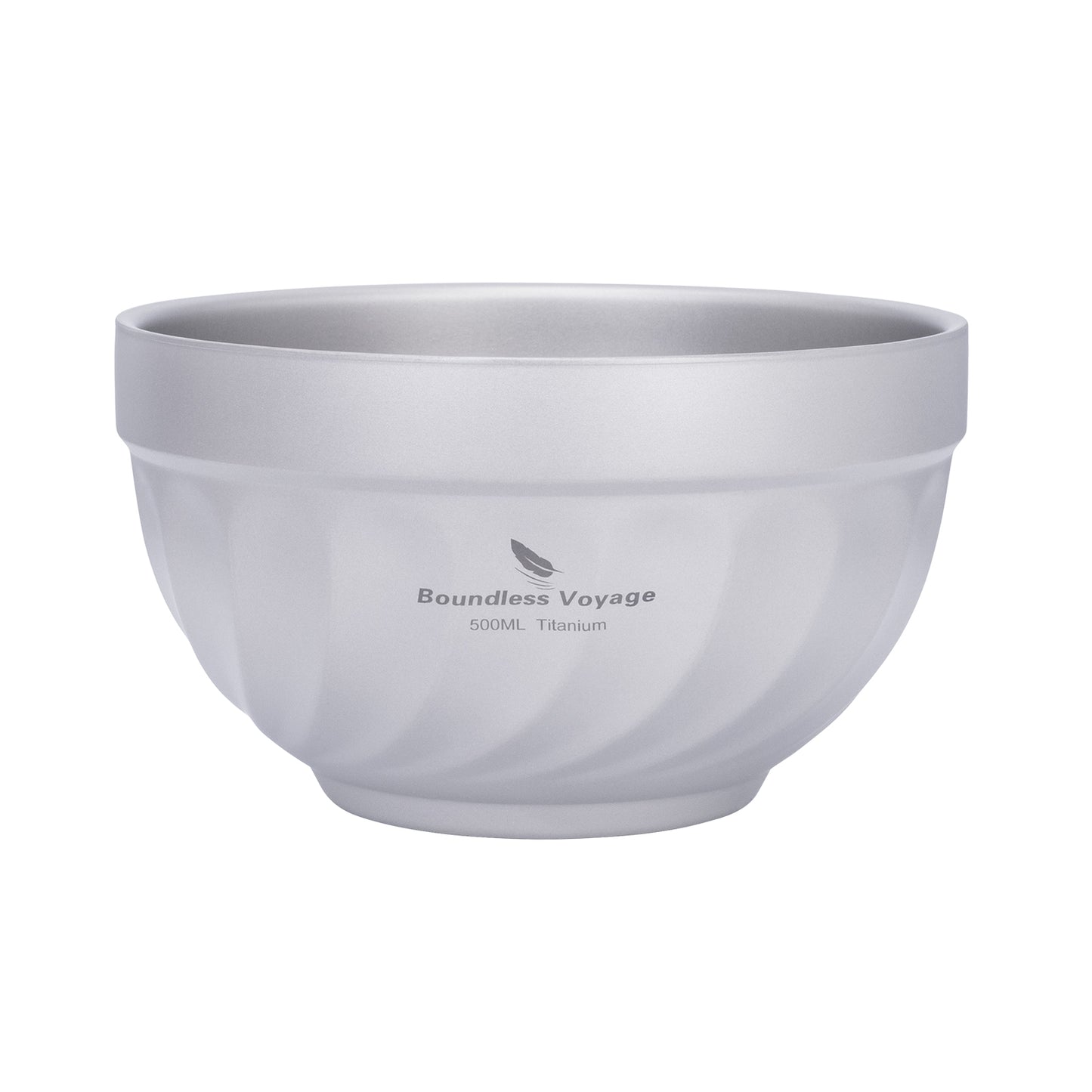 Boundless Voyage 500ml / 800ml Sandblasted Double Walled Pure Titanium Bowl | Ultralight Portable Dinnerware for Rice, Soup, Oatmeal, Yogurt, Camping & Travel Ti1168T-Ti1170T