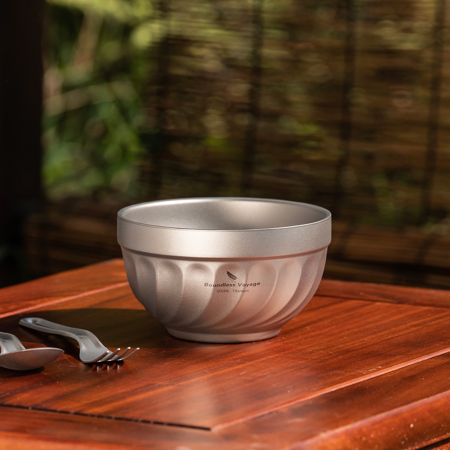 Boundless Voyage 500ml / 800ml Sandblasted Double Walled Pure Titanium Bowl | Ultralight Portable Dinnerware for Rice, Soup, Oatmeal, Yogurt, Camping & Travel Ti1168T-Ti1170T