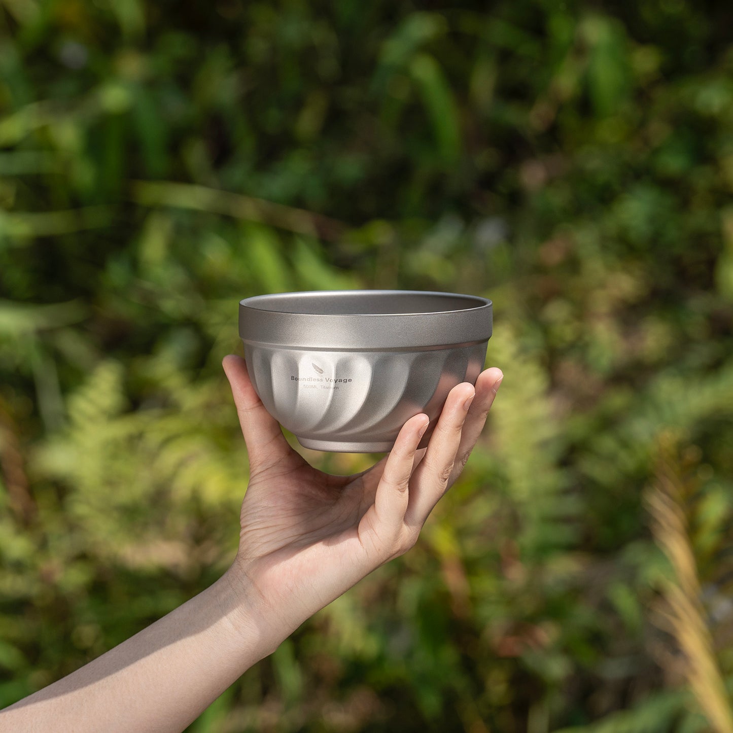 Boundless Voyage 500ml / 800ml Sandblasted Double Walled Pure Titanium Bowl | Ultralight Portable Dinnerware for Rice, Soup, Oatmeal, Yogurt, Camping & Travel Ti1168T-Ti1170T