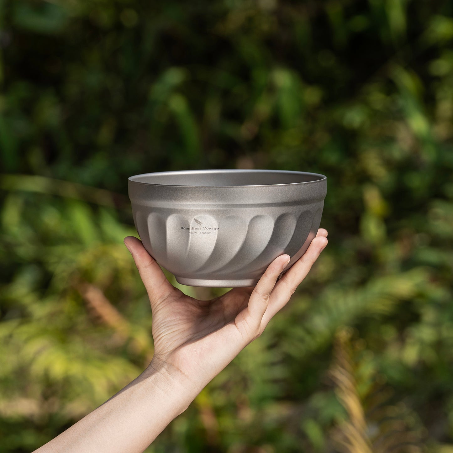 Boundless Voyage 500ml / 800ml Sandblasted Double Walled Pure Titanium Bowl | Ultralight Portable Dinnerware for Rice, Soup, Oatmeal, Yogurt, Camping & Travel Ti1168T-Ti1170T