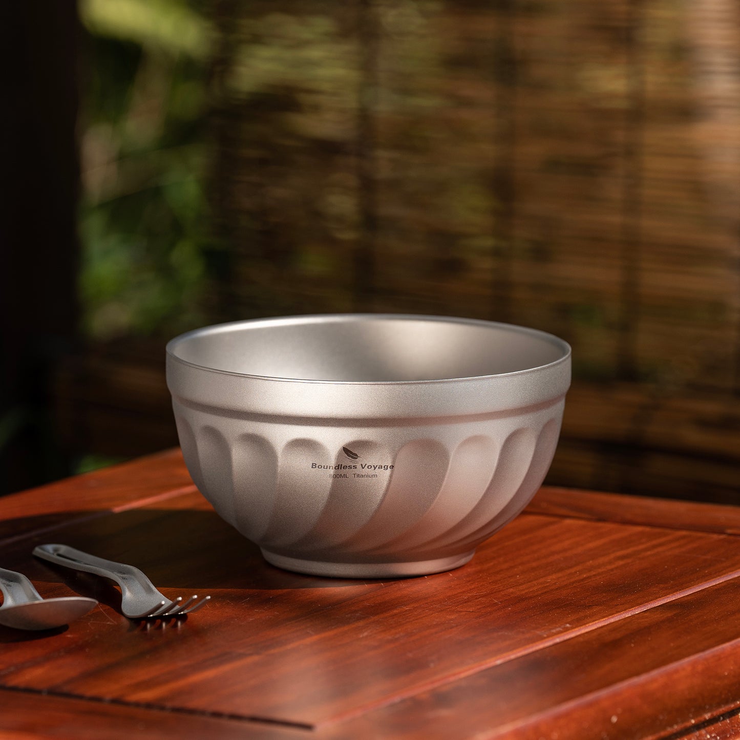 Boundless Voyage 500ml / 800ml Sandblasted Double Walled Pure Titanium Bowl | Ultralight Portable Dinnerware for Rice, Soup, Oatmeal, Yogurt, Camping & Travel Ti1168T-Ti1170T
