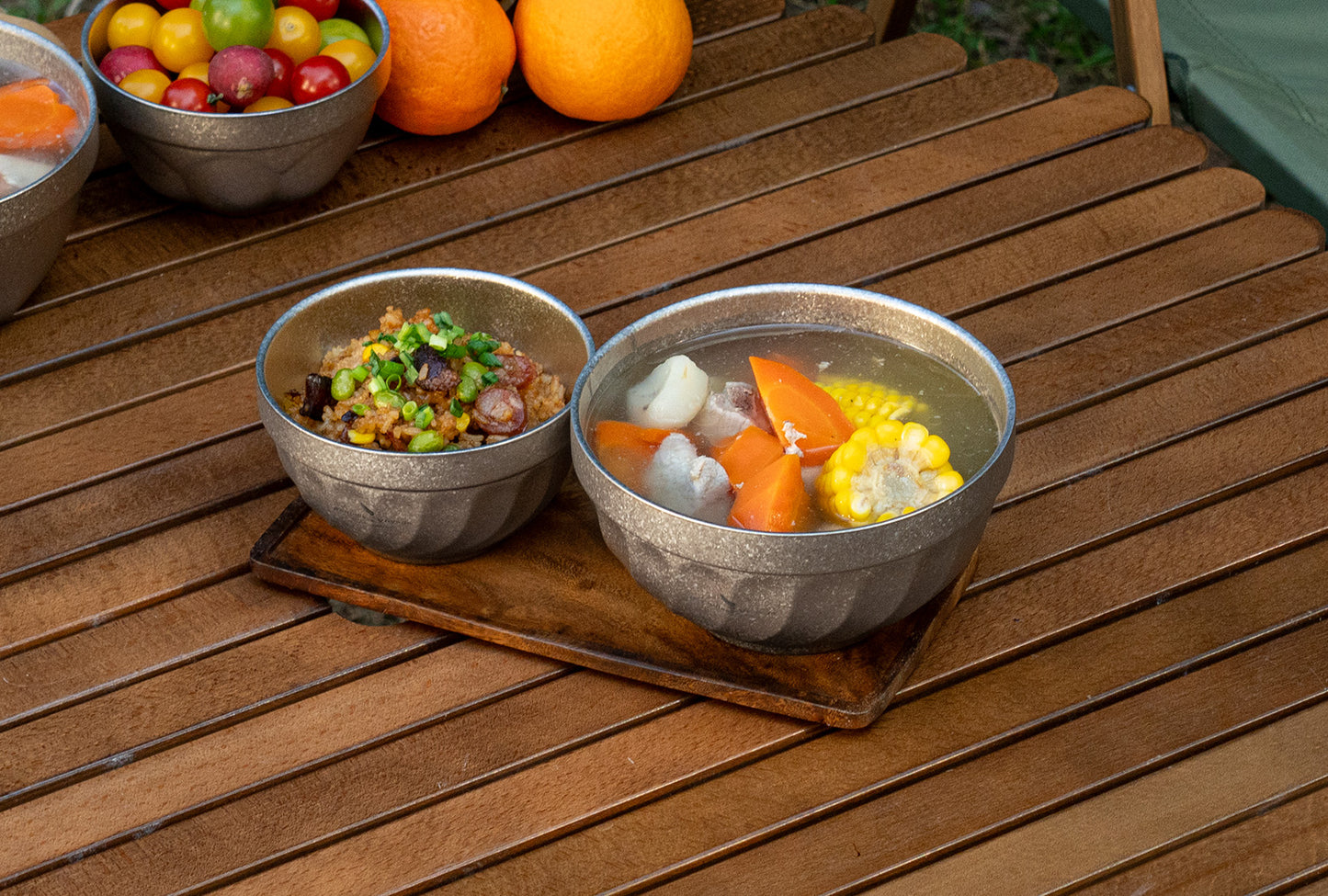 Boundless Voyage 500ml / 800ml High-Temp Crystallized Double Walled Pure Titanium Bowl | Ultralight Portable Dinnerware for Rice, Soup, Oatmeal, Yogurt, Camping & Travel Ti1168T-Ti1170T