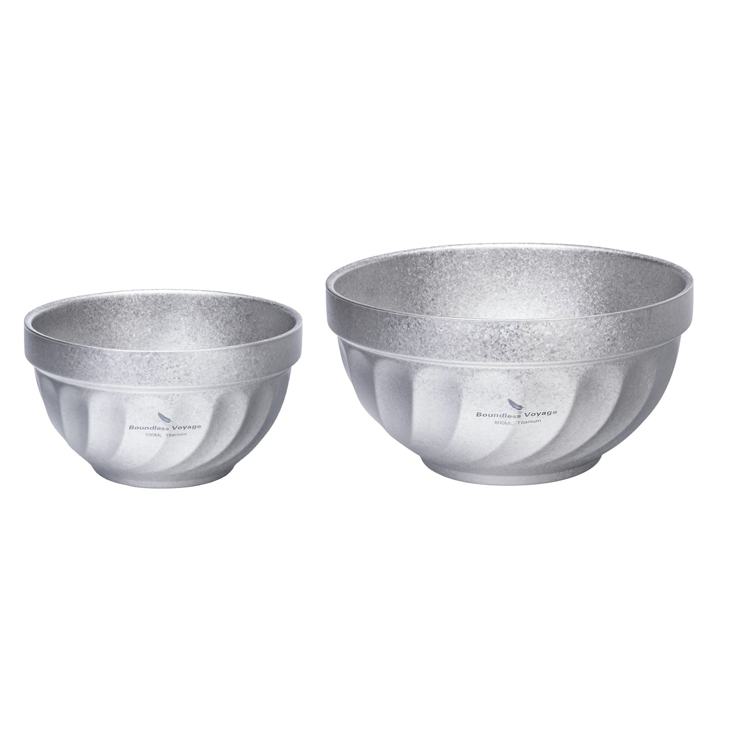 Boundless Voyage 500ml / 800ml High-Temp Crystallized Double Walled Pure Titanium Bowl | Ultralight Portable Dinnerware for Rice, Soup, Oatmeal, Yogurt, Camping & Travel Ti1168T-Ti1170T