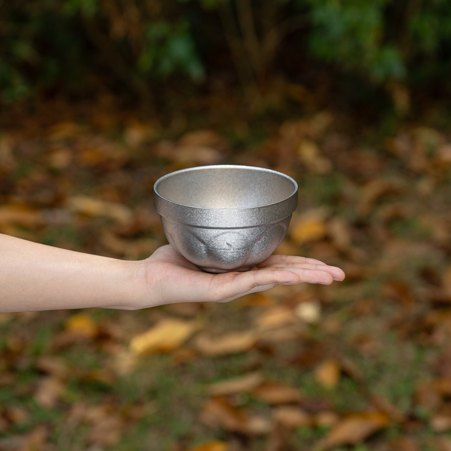 Boundless Voyage Crystallized Double Walled Pure Titanium Bowl 500ml / 800ml | Ultralight Durable Portable Serving Tableware for Rice, Soup, Oatmeal, Yogurt, Camping & Travel Ti1171T-Ti1173T