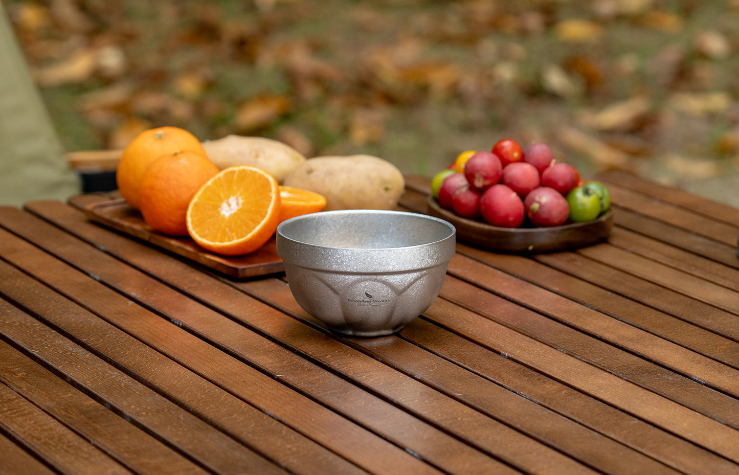 Boundless Voyage Crystallized Double Walled Pure Titanium Bowl 500ml / 800ml | Ultralight Durable Portable Serving Tableware for Rice, Soup, Oatmeal, Yogurt, Camping & Travel Ti1171T-Ti1173T