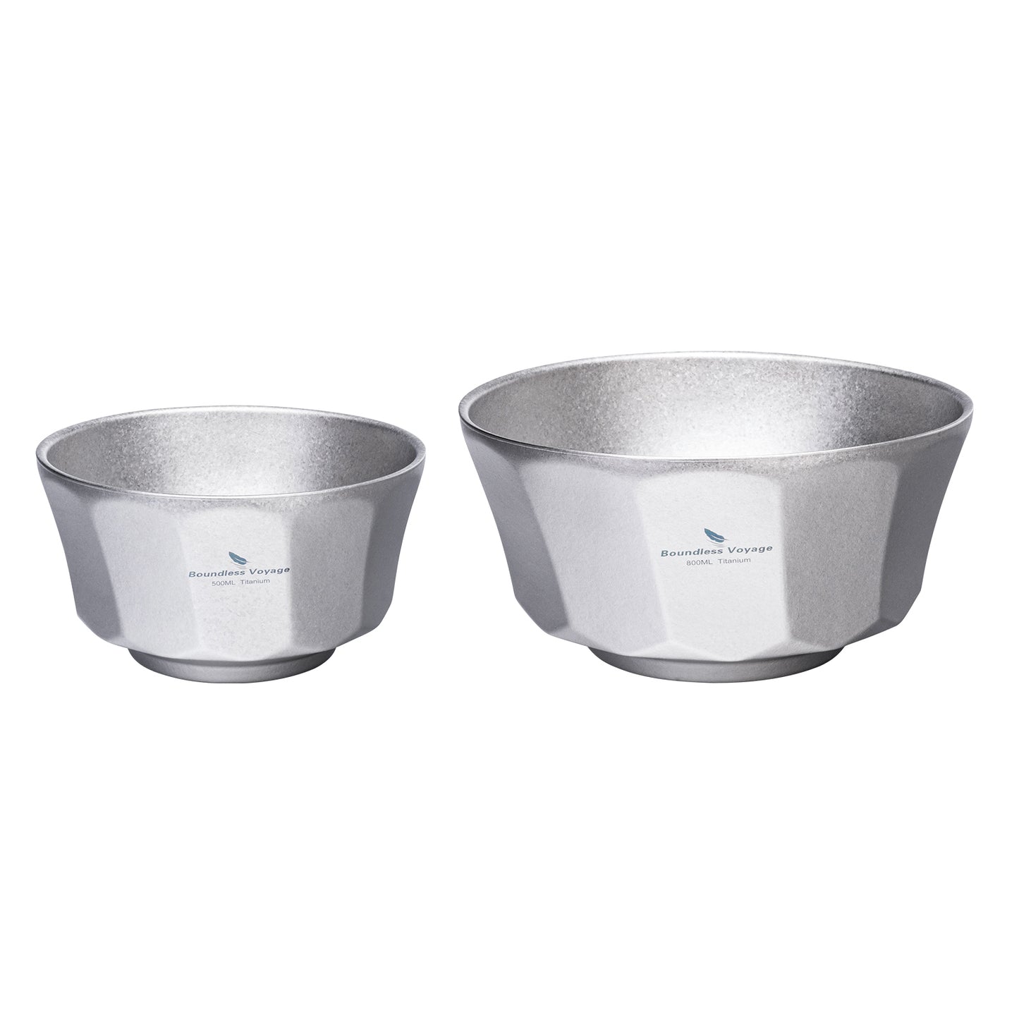 Boundless Voyage High-Temp Crystallized Double-Walled Pure Titanium Bowl 500ml & 800ml | Anti-Scald Lightweight Rust-Proof Tableware for Camping, Hiking, Outdoor & Daily Home Use Ti1174T-Ti1176T