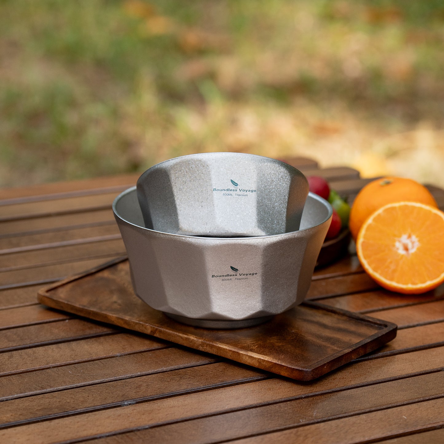 Boundless Voyage High-Temp Crystallized Double-Walled Pure Titanium Bowl 500ml & 800ml | Anti-Scald Lightweight Rust-Proof Tableware for Camping, Hiking, Outdoor & Daily Home Use Ti1174T-Ti1176T