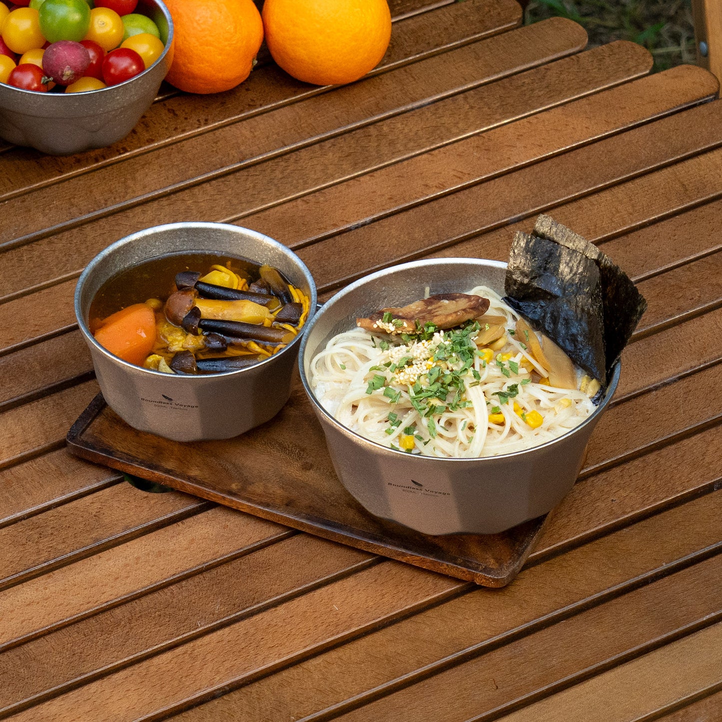 Boundless Voyage High-Temp Crystallized Double-Walled Pure Titanium Bowl 500ml & 800ml | Anti-Scald Lightweight Rust-Proof Tableware for Camping, Hiking, Outdoor & Daily Home Use Ti1174T-Ti1176T