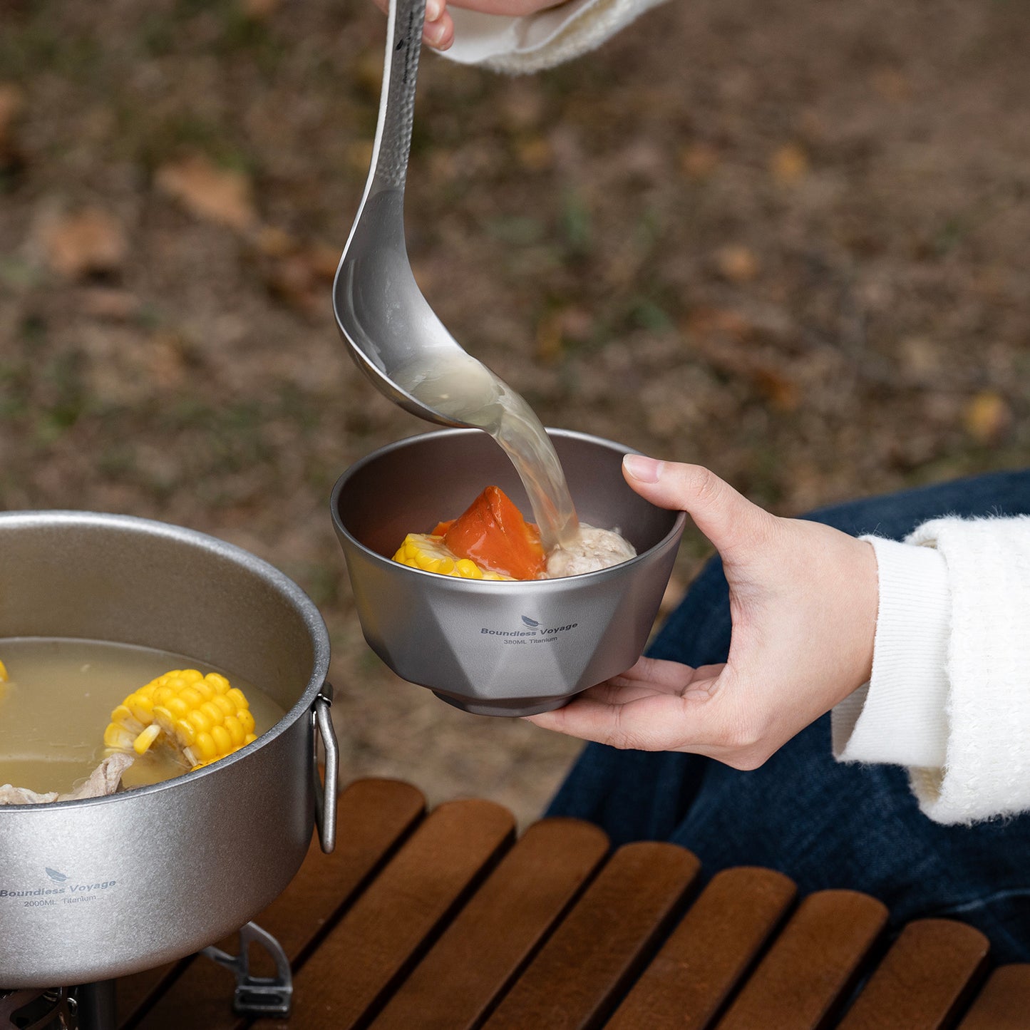 Boundless Voyage Double Walled Pure Titanium Bowl with Sand-Blast Matte Finish | Ultralight Portable Dinnerware for Rice, Soup, Oatmeal, Yogurt, Camping & Travel Ti1177T-Ti1179T