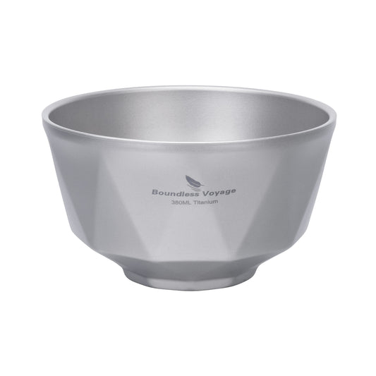 Boundless Voyage Double Walled Pure Titanium Bowl with Sand-Blast Matte Finish | Ultralight Portable Dinnerware for Rice, Soup, Oatmeal, Yogurt, Camping & Travel Ti1177T-Ti1179T
