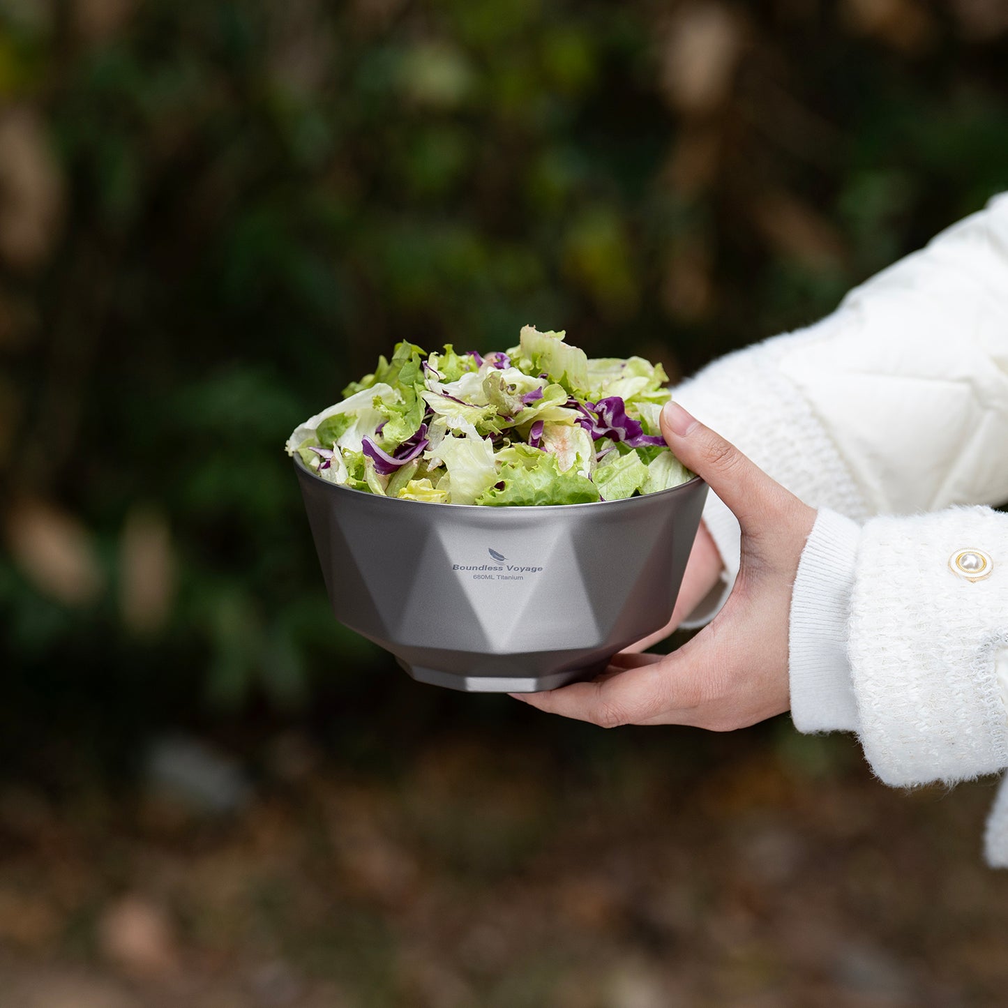 Boundless Voyage Double Walled Pure Titanium Bowl with Sand-Blast Matte Finish | Ultralight Portable Dinnerware for Rice, Soup, Oatmeal, Yogurt, Camping & Travel Ti1177T-Ti1179T