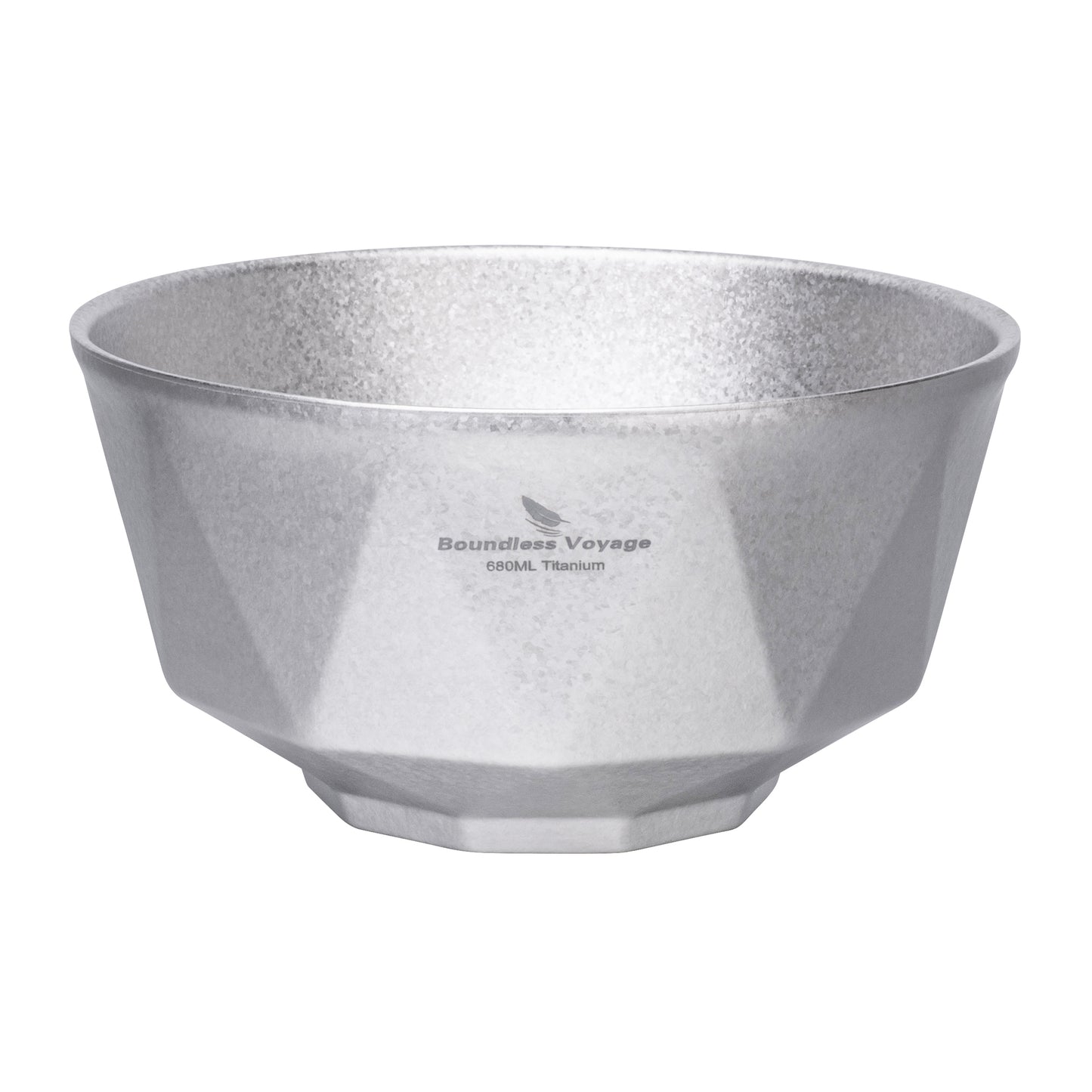 Boundless Voyage Double Walled Pure Titanium Bowl  with High-Temp Crystallized Ice Texture Finish | Ultralight Portable Dinnerware for Rice, Soup, Oatmeal, Yogurt, Camping & Travel Ti1177T-Ti1179T