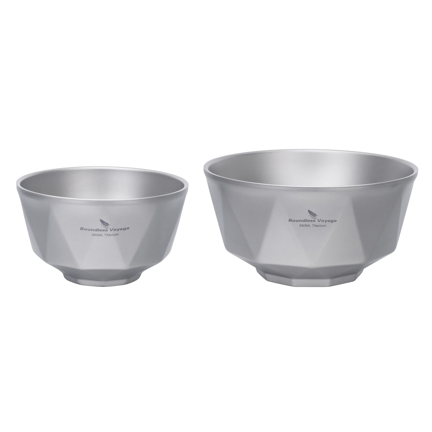 Boundless Voyage Double Walled Pure Titanium Bowl with Sand-Blast Matte Finish | Ultralight Portable Dinnerware for Rice, Soup, Oatmeal, Yogurt, Camping & Travel Ti1177T-Ti1179T