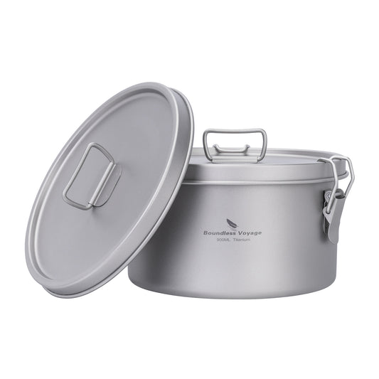 Boundless Voyage Titan Multifunktionaler Lebensmittelbehälter Tragbarer Dampfgarer mit luftdichtem Deckel und Belüftungsdeckel für Camping Wandern Reisen Outdoor Picknick Ti2085C-Ti2086C