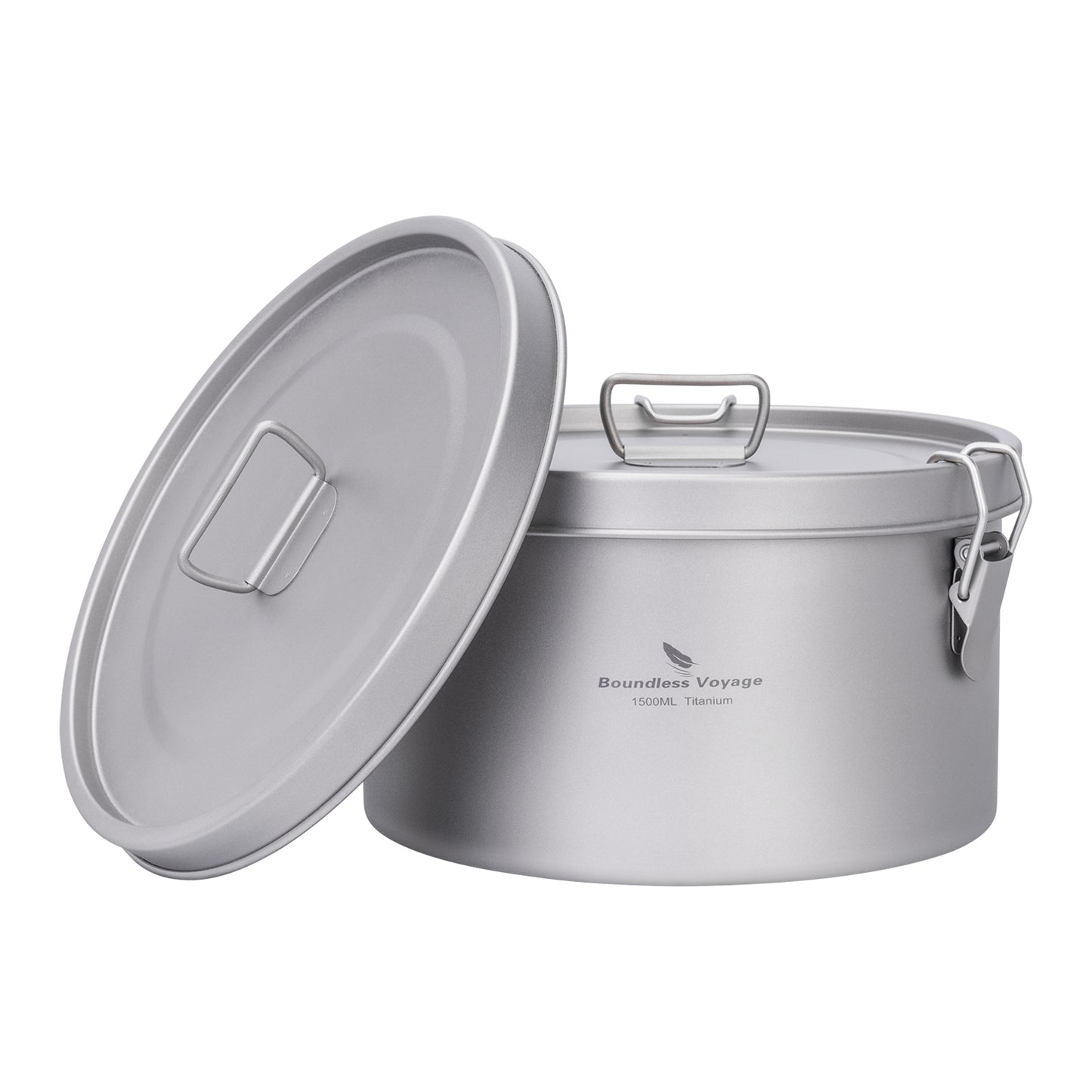 Boundless Voyage Titanium Multi-Functional Food Storage Container Portable Steamer with Sealed Lid and Vent Lid for Camping Hiking Traveling Outdoor Picnic Ti2085C-Ti2086C
