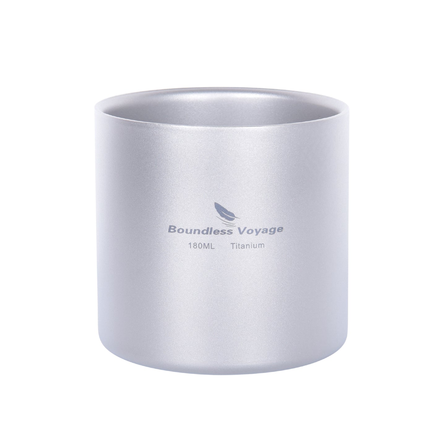 Boundless Voyage Pure Titanium Double-Walled Cup | 120ml/180ml/300ml/450ml Ultralight Anti-Scald Insulated Coffee Mug, Non-Toxic Travel Cup for Camping, Hiking, Home & Office Ti3027D-Ti3032D