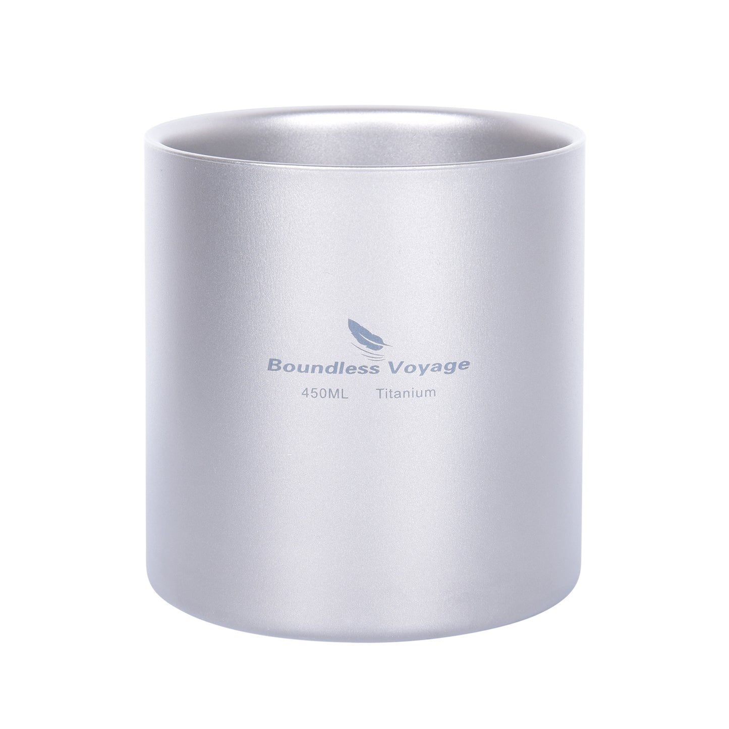 Boundless Voyage Pure Titanium Double-Walled Cup | 120ml/180ml/300ml/450ml Ultralight Anti-Scald Insulated Coffee Mug, Non-Toxic Travel Cup for Camping, Hiking, Home & Office Ti3027D-Ti3032D