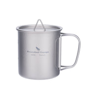 Boundless Voyage 300ml Single Wall Titanium Cup with Lid | Ultralight Portable Camping Mug for Tea Coffee EDC Hiking Ti3034D