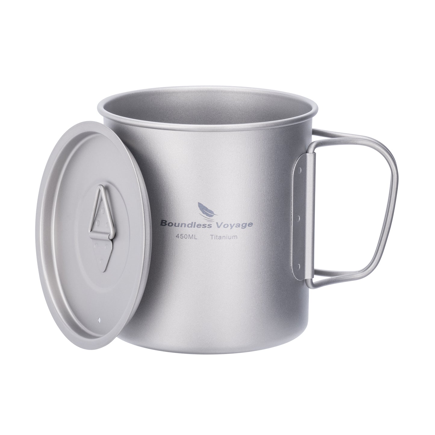 Boundless Voyage 200ml Single Wall Titanium Cup with Lid | Ultralight Portable Camping Mug for Tea Coffee EDC Hiking Ti3033D
