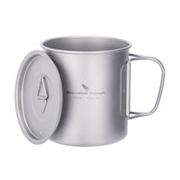 Boundless Voyage 200ml Single Wall Titanium Cup with Lid | Ultralight Portable Camping Mug for Tea Coffee EDC Hiking Ti3033D