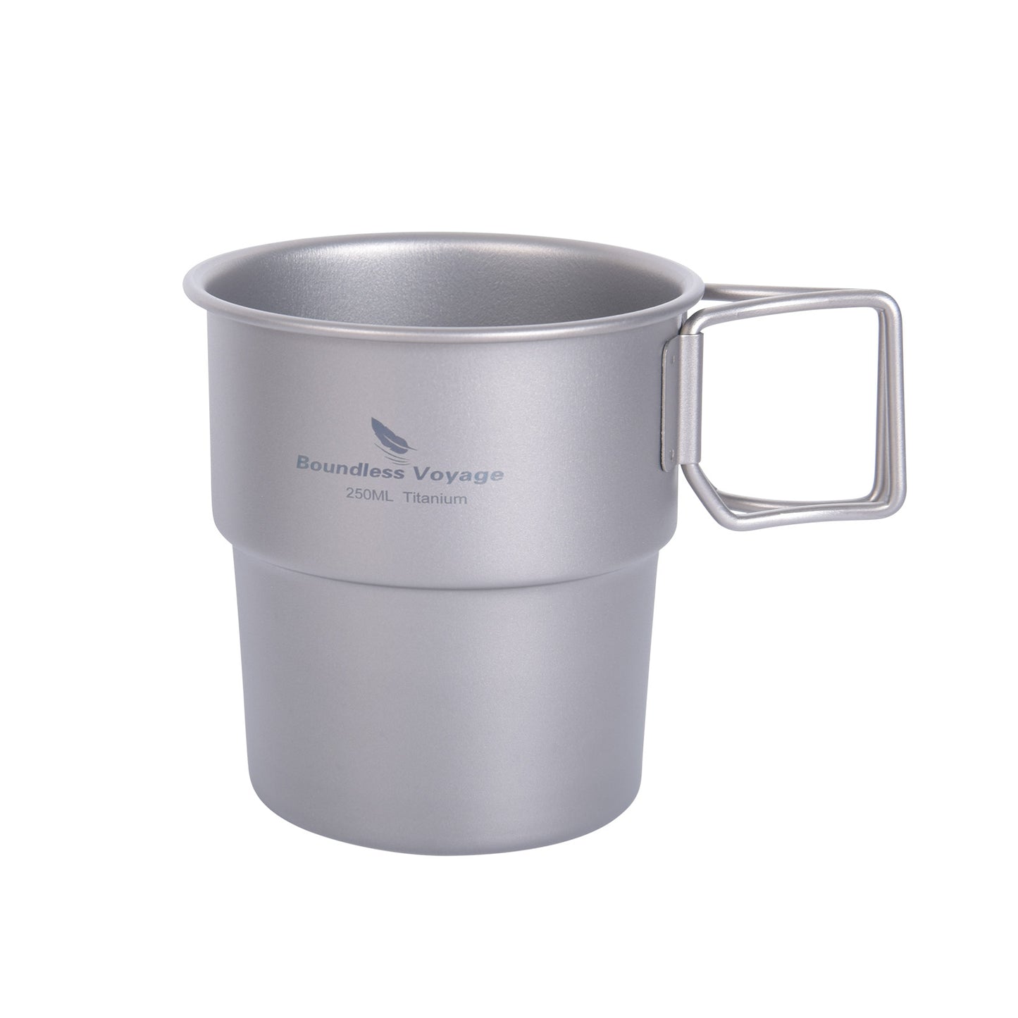 Boundless Voyage Titanium Coffee Cup 250ml Tea Mug Outdoor Camping Tableware Portable Lightweight Mug Ti3051D-Ti3051D
