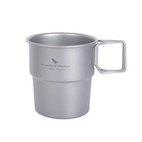 Boundless Voyage Titanium Coffee Cup 250ml Tea Mug Outdoor Camping Tableware Portable Lightweight Mug Ti3051D-Ti3051D