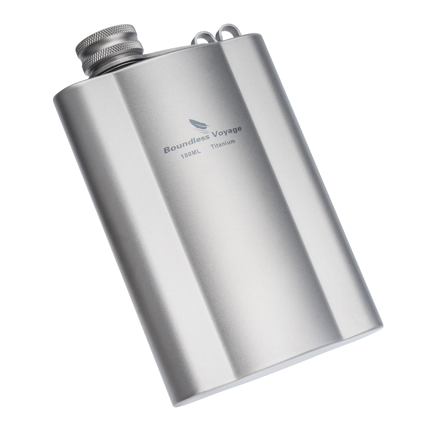 Boundless Voyage Titanium Hip Flask 180ml / 240ml Rust-Free Ultralight Small Liquor Flask Bottle for Whiskey Vodka Wine Outdoor Portable Travel Outdoor Ti3071D / Ti3072D/ Ti3073D