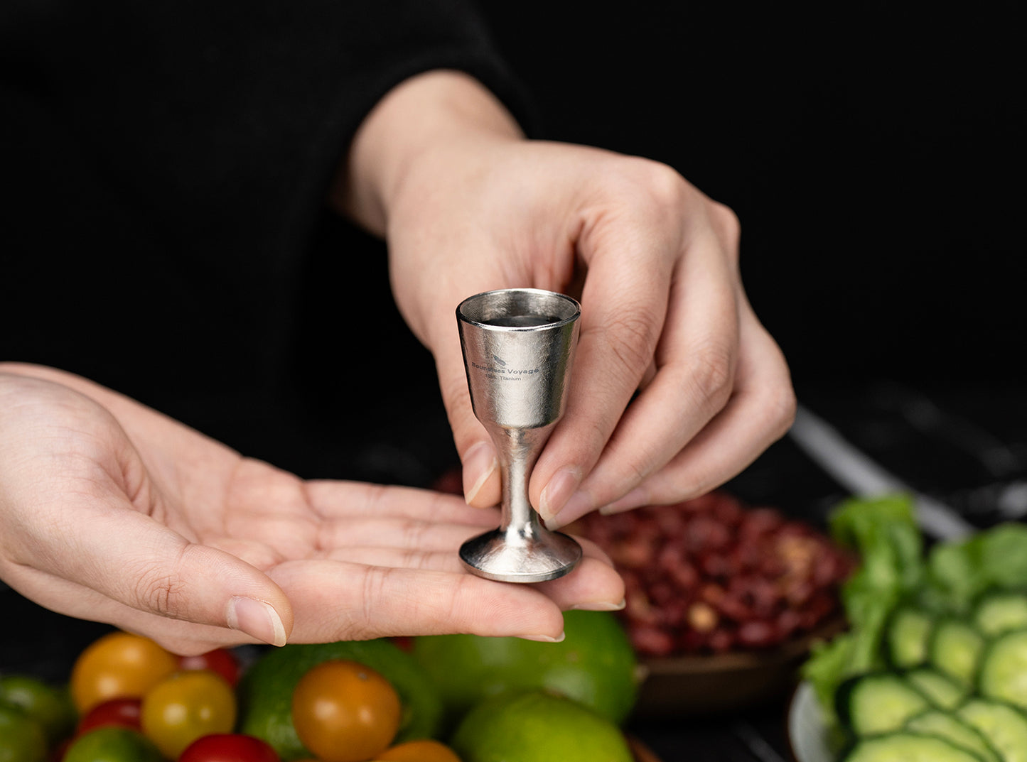 Boundless Voyage Titanium Mini Shot Glasses Cups Wine Drinking Cups Shooters Small Fancy Tequila Whiskey Cup drinking cup, Outdoor Camping Cup Ti3078A