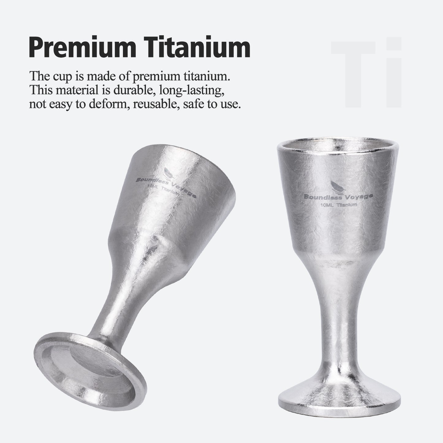Boundless Voyage Titanium Mini Shot Glasses Cups Wine Drinking Cups Shooters Small Fancy Tequila Whiskey Cup drinking cup, Outdoor Camping Cup Ti3078A