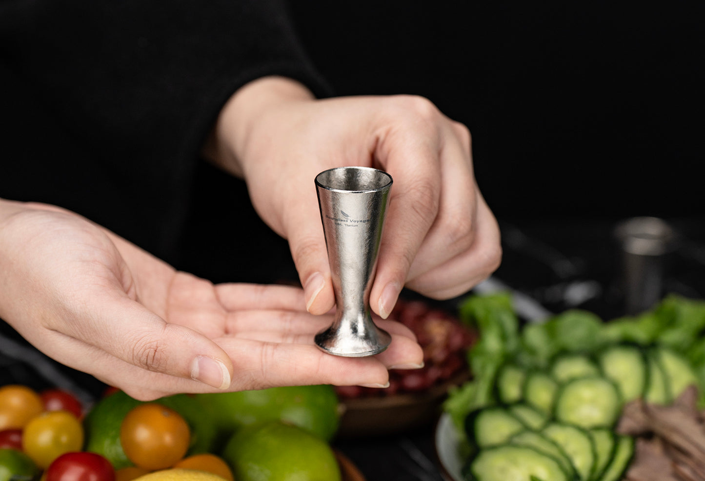 Boundless Voyage Titanium Mini Shot Glasses Cups Wine Drinking Cups Shooters Small Fancy Tequila Whiskey Shot Glasses Drinkware Ti3079D/Ti3079A