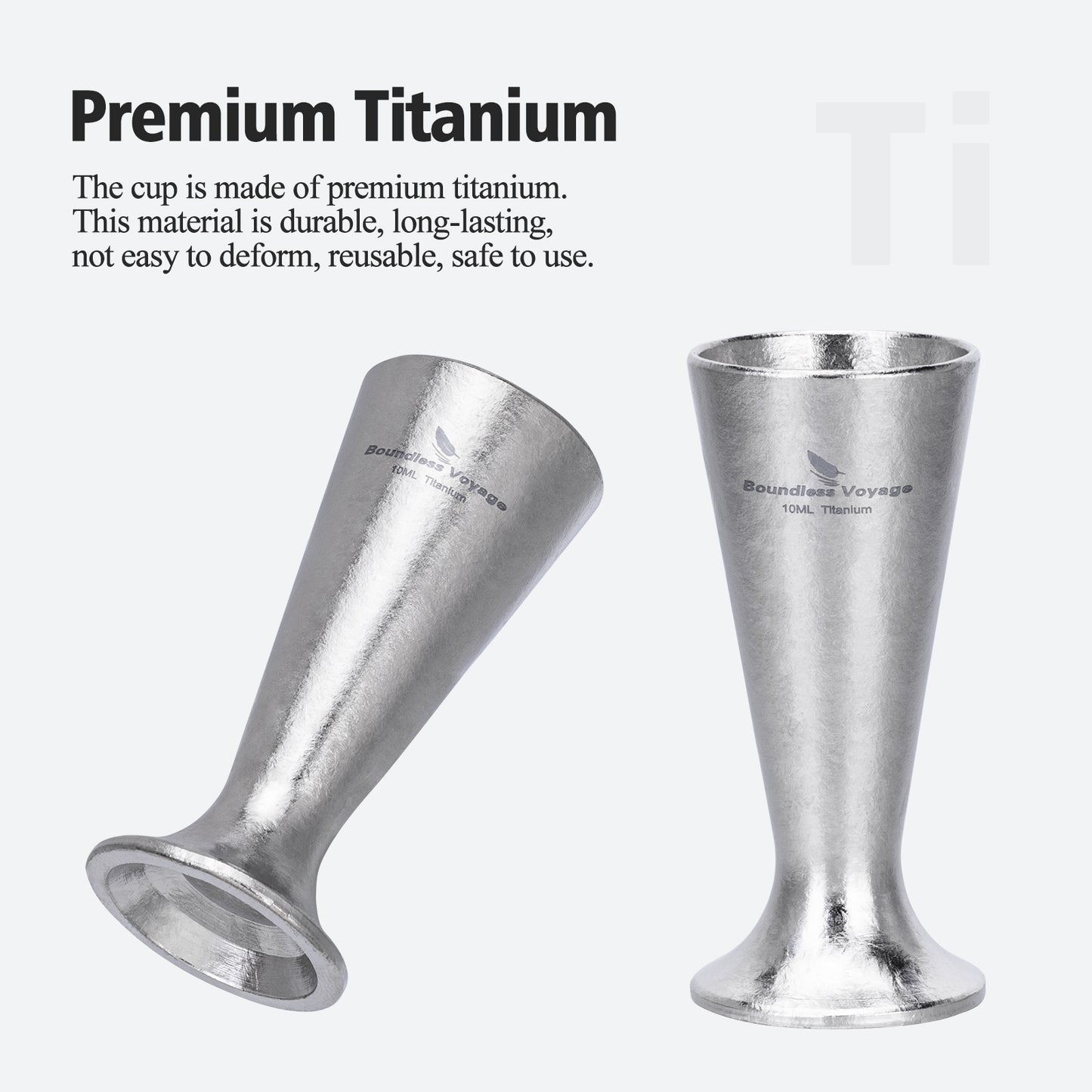 Boundless Voyage Titanium Mini Shot Glasses Cups Wine Drinking Cups Shooters Small Fancy Tequila Whiskey Shot Glasses Drinkware Ti3079D/Ti3079A