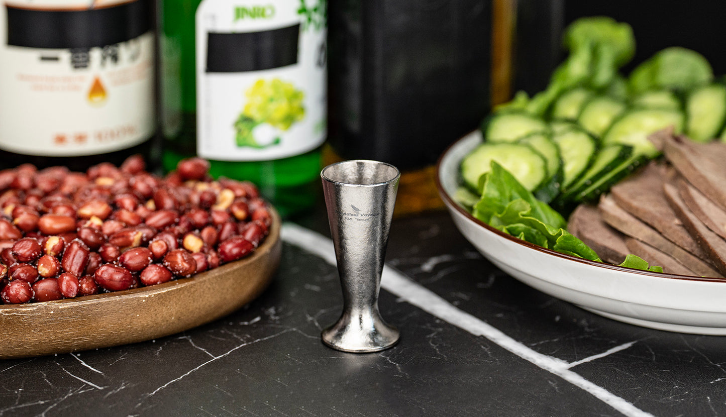 Boundless Voyage Titanium Mini Shot Glasses Cups Wine Drinking Cups Shooters Small Fancy Tequila Whiskey Shot Glasses Drinkware Ti3079D/Ti3079A