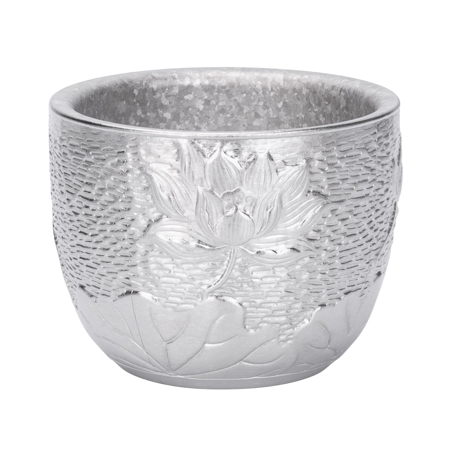Boundless Voyage Titanium Double-Wall Cup Embossed Pattern, 50ml 100ml for Tea Whisky Home Bar Ti3081A Ti3081B