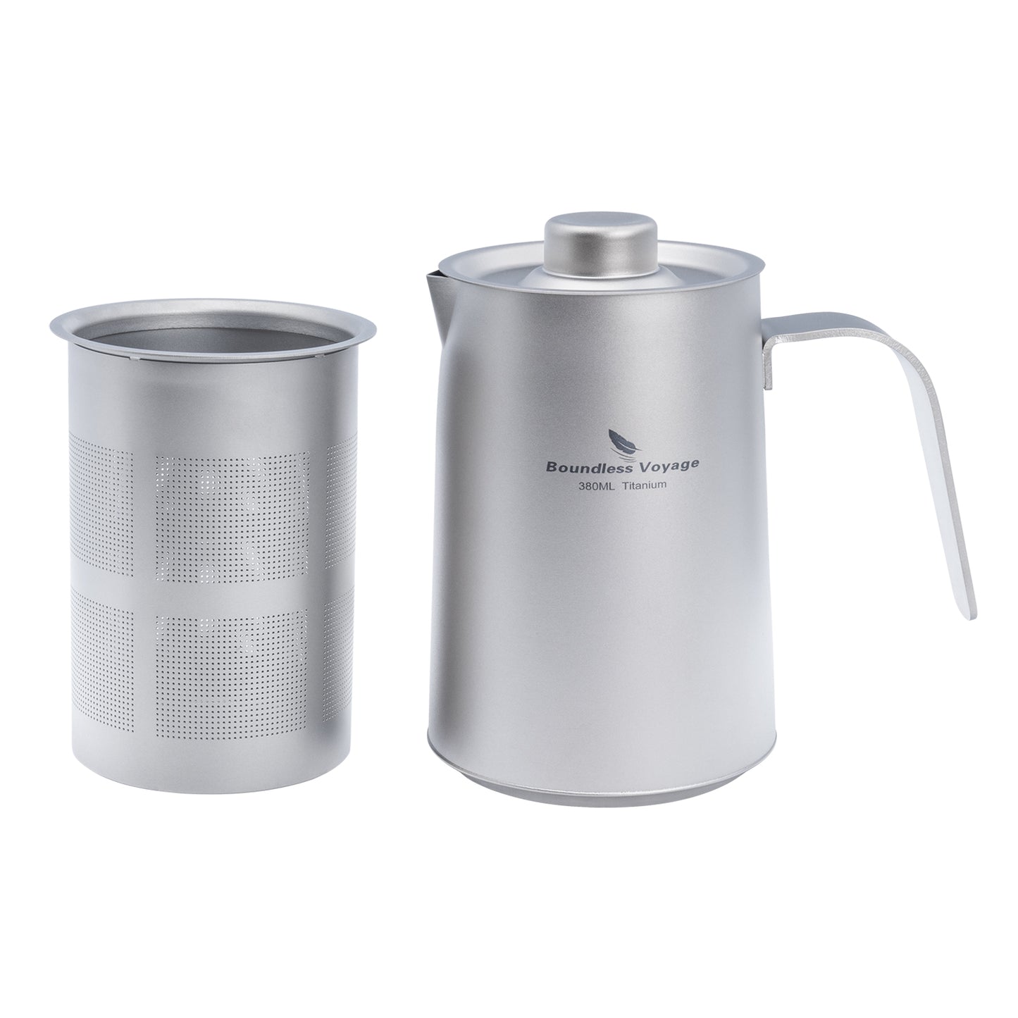 Boundless Voyage Ultralight Titanium Camping Tea Set, Portable Travel Drinkware for Picnic Hiking Home Use Ti3116D